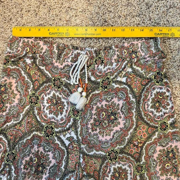 Anthropologie Maelynn Joanie Harem Pants MEDIUM Paisley Pink Green White - Picture 6 of 13